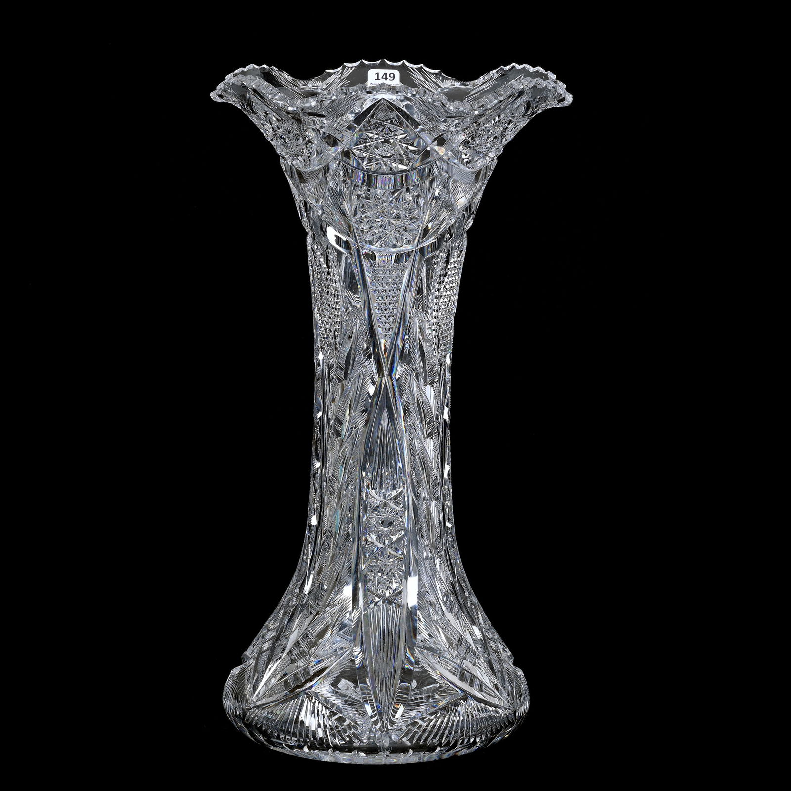 Vase, American Brilliant Cut Glass, Signed Libbey (1 of 3)
