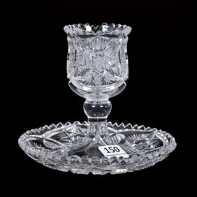 Pedestal Match Holder/Attached Tray, ABCG