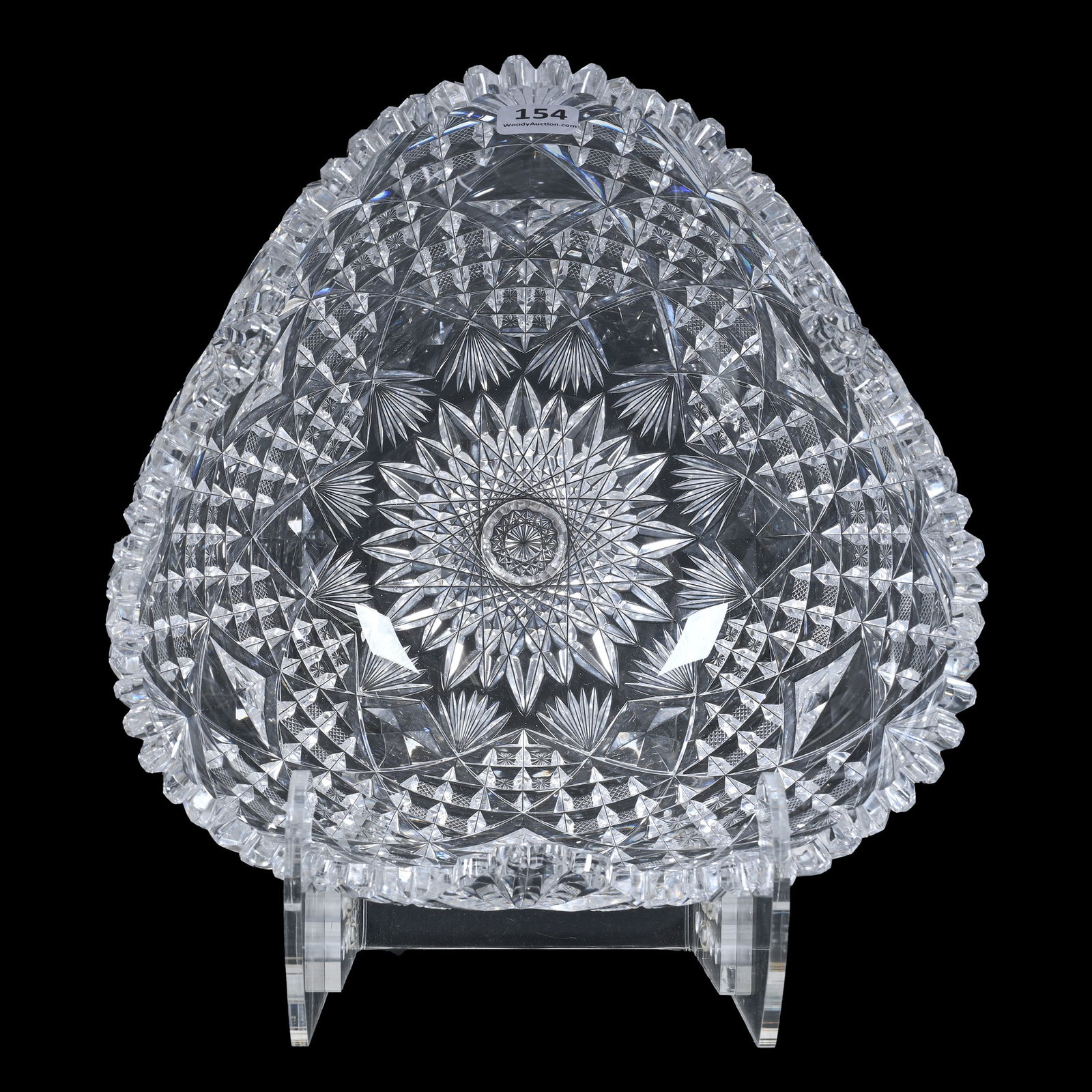 Bowl, Triangular, American Brilliant Cut Glass (1 of 3)