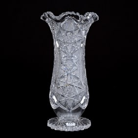 Pedestal Vase, American Brilliant Cut Glass