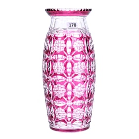 Vase, BPCG, Amethyst Cut To Clear