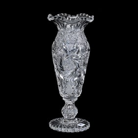 Pedestal Vase, American Brilliant Cut Glass