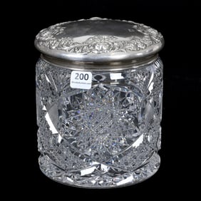 Biscuit Jar, American Brilliant Cut Glass