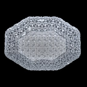 Oblong Bowl, American Brilliant Cut Glass, Eight-Sided
