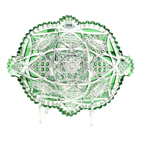 Napoleon Hat Bowl, ABCG, Green Cut To Clear