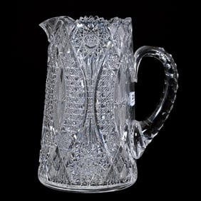 Pitcher, American Brilliant Cut Glass