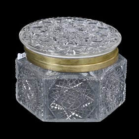 Dresser Box, American Brilliant Cut Glass