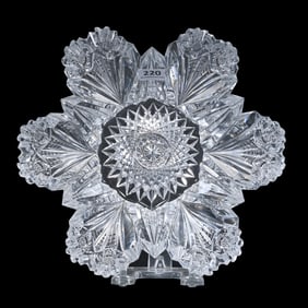 Bowl, Blown Mold, ABCG, Signed Hawkes