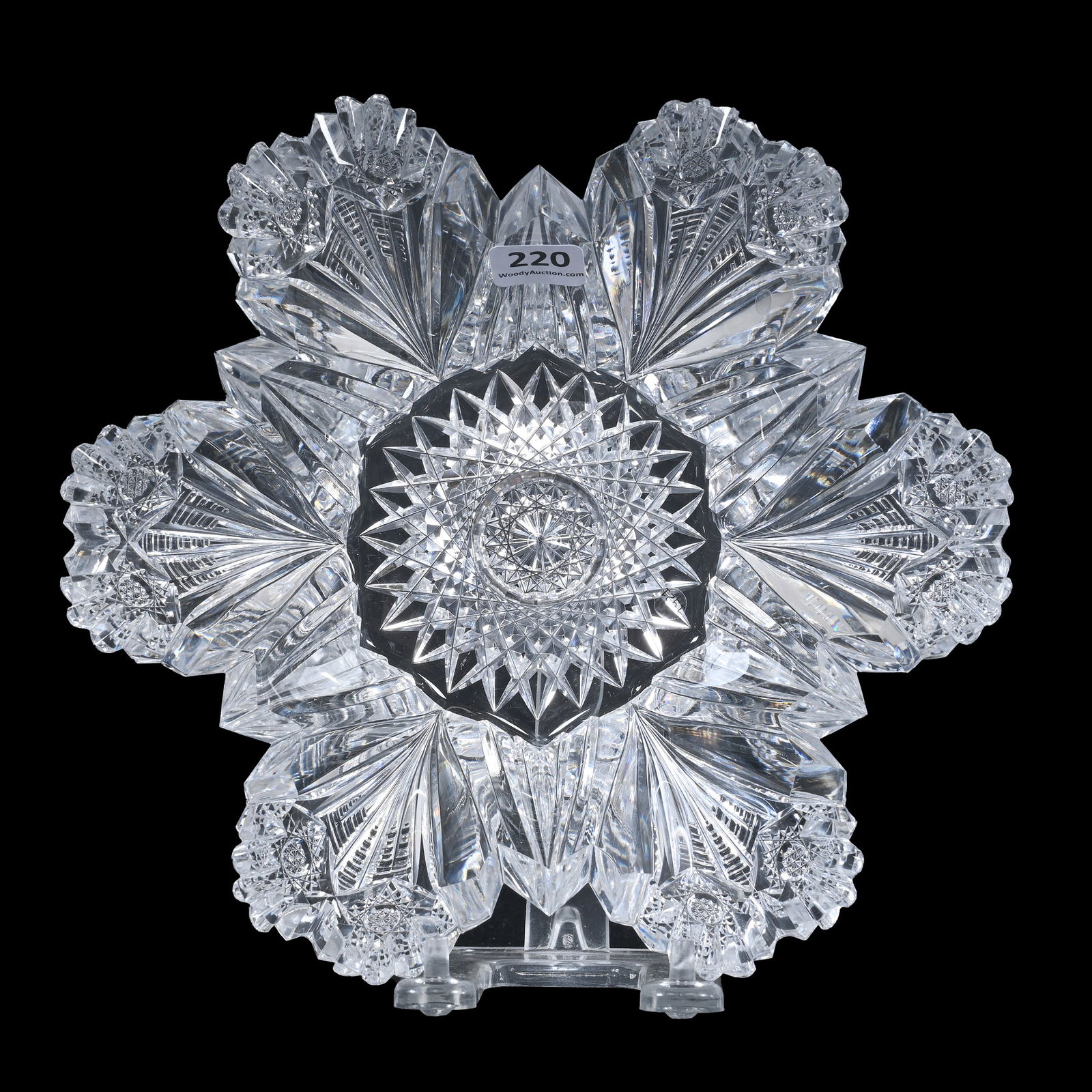 Bowl, Blown Mold, ABCG, Signed Hawkes (1 of 2)