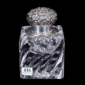 Inkwell, American Brilliant Cut Glass