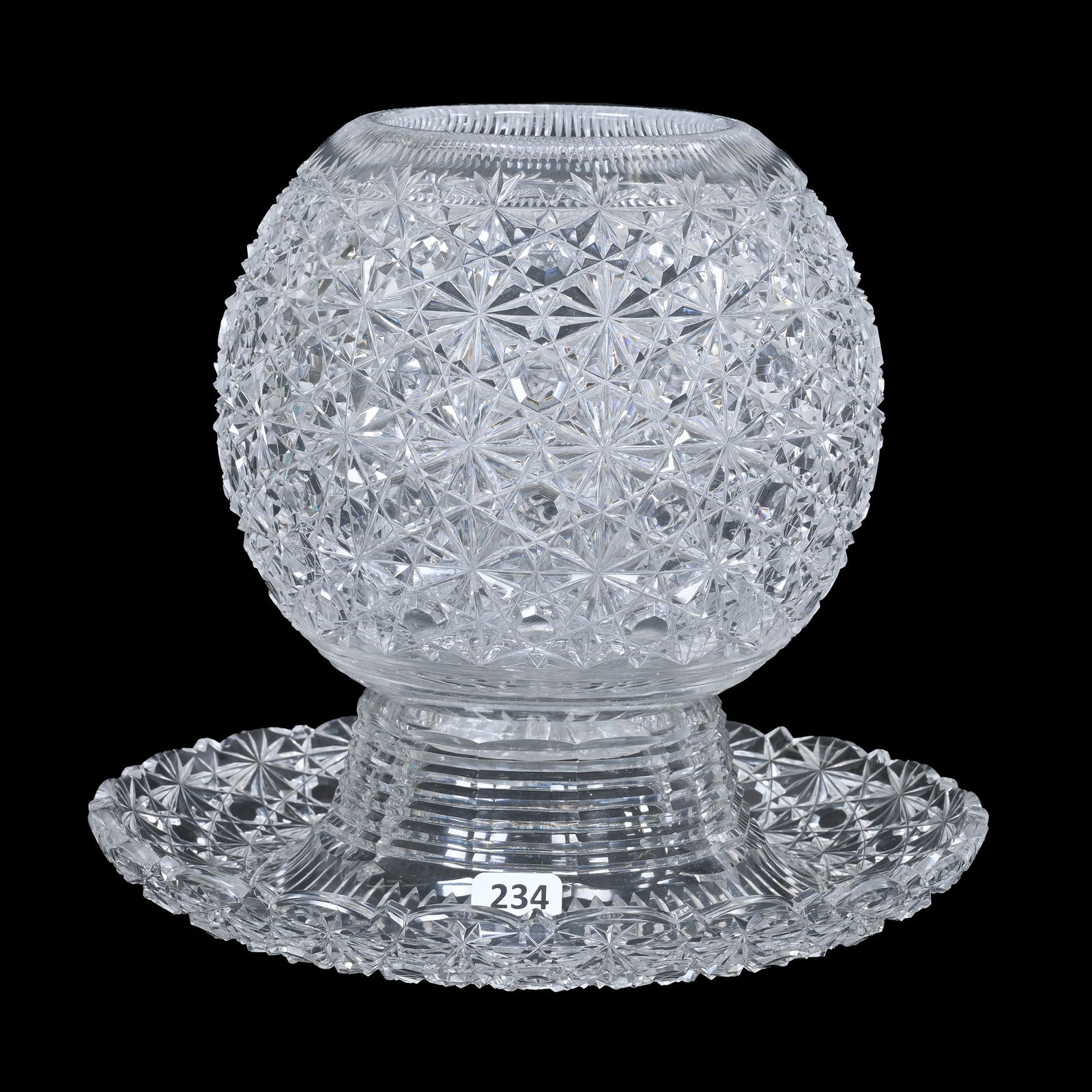 Centerpiece, Two Piece, American Brilliant Cut Glass (1 of 6)