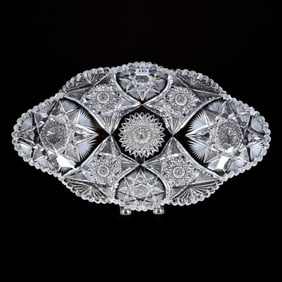 Ice Cream Tray, American Brilliant Cut Glass