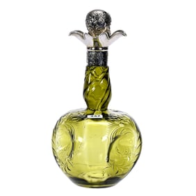 Decanter, BPCG, Olive Green Cut To Clear