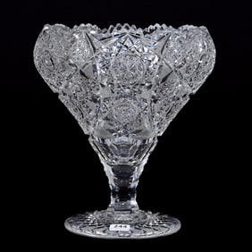 Tazza Vase, American Brilliant Cut Glass