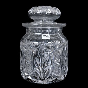 Cigar Humidor, American Brilliant Cut Glass