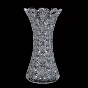 Vase, ABCG, Signed Hawkes Rare Queens/Intaglio