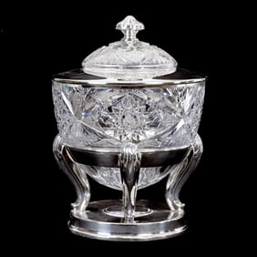 Wassail Bowl, ABCG, Mounted On Silverplate Stand