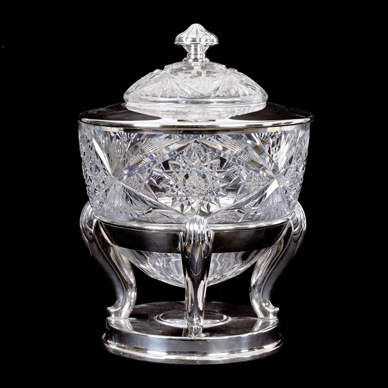 Wassail Bowl, ABCG, Mounted On Silverplate Stand (1 of 3)