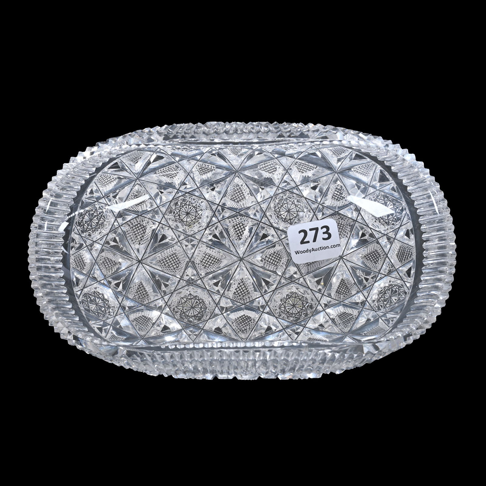 Folded Dish, ABCG, Signed Hawkes Alexandria Pattern (1 of 3)