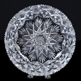 Bowl, American Brilliant Cut Glass, Florence Pattern By Libbey