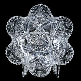 Bowl, Blown Mold, ABCG, Hermione Pattern By Straus