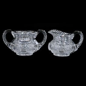 Creamer & Sugar Set, ABCG, Old Irish Pattern