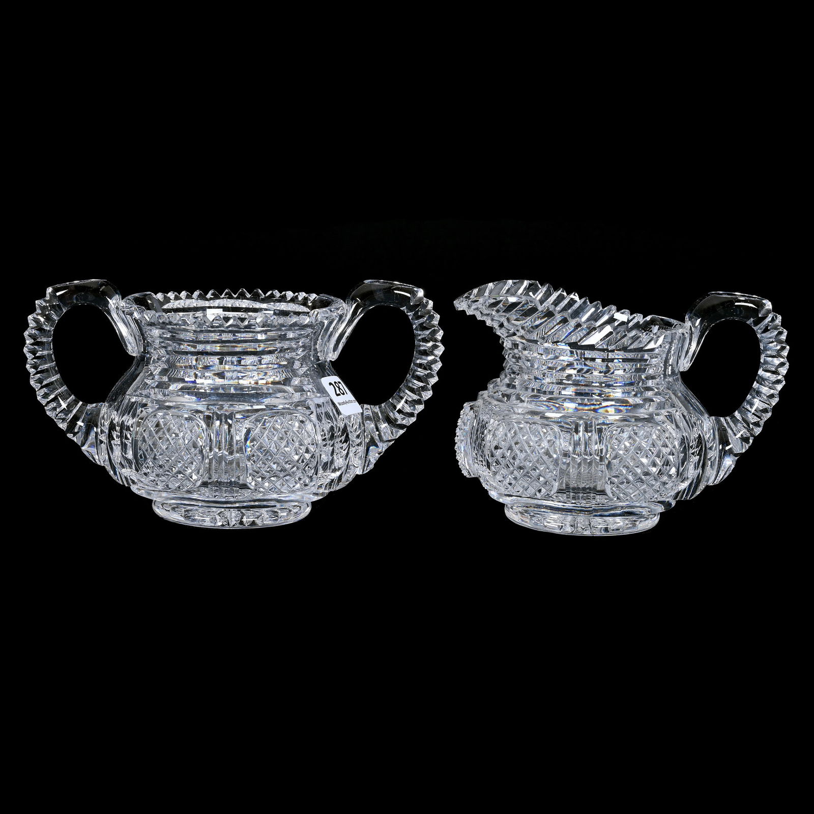 Creamer & Sugar Set, ABCG, Old Irish Pattern (1 of 3)