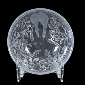 Bowl, ABCG, Signed Libbey Wisteria Pattern