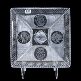 Square Bowl, ABCG, Diamonds & Silver Threads Pattern