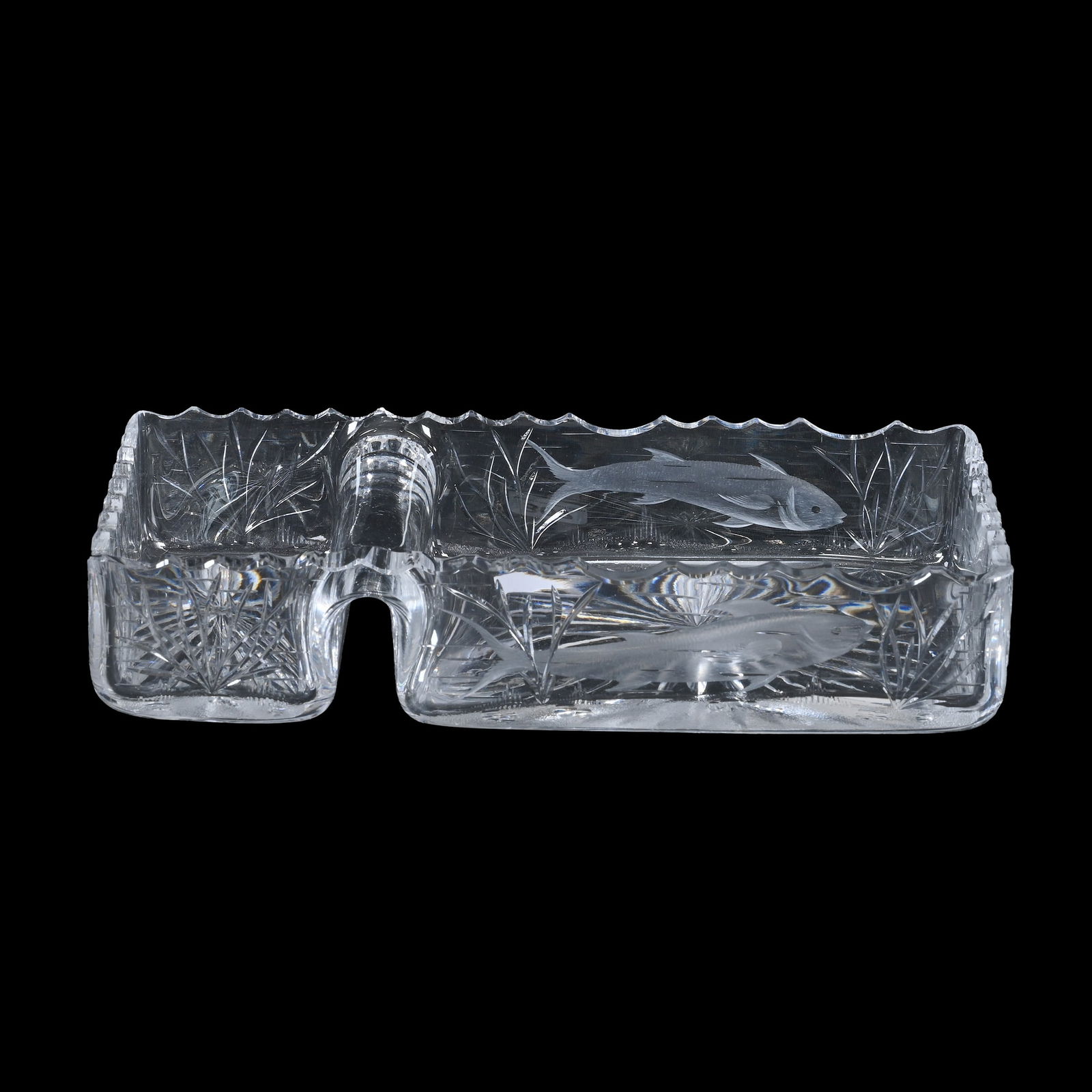 Sardine Box, American Brilliant Cut Glass (1 of 3)