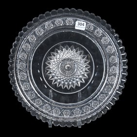 Plate, ABCG, Aberdeen Pattern By Jewel Cut Glass