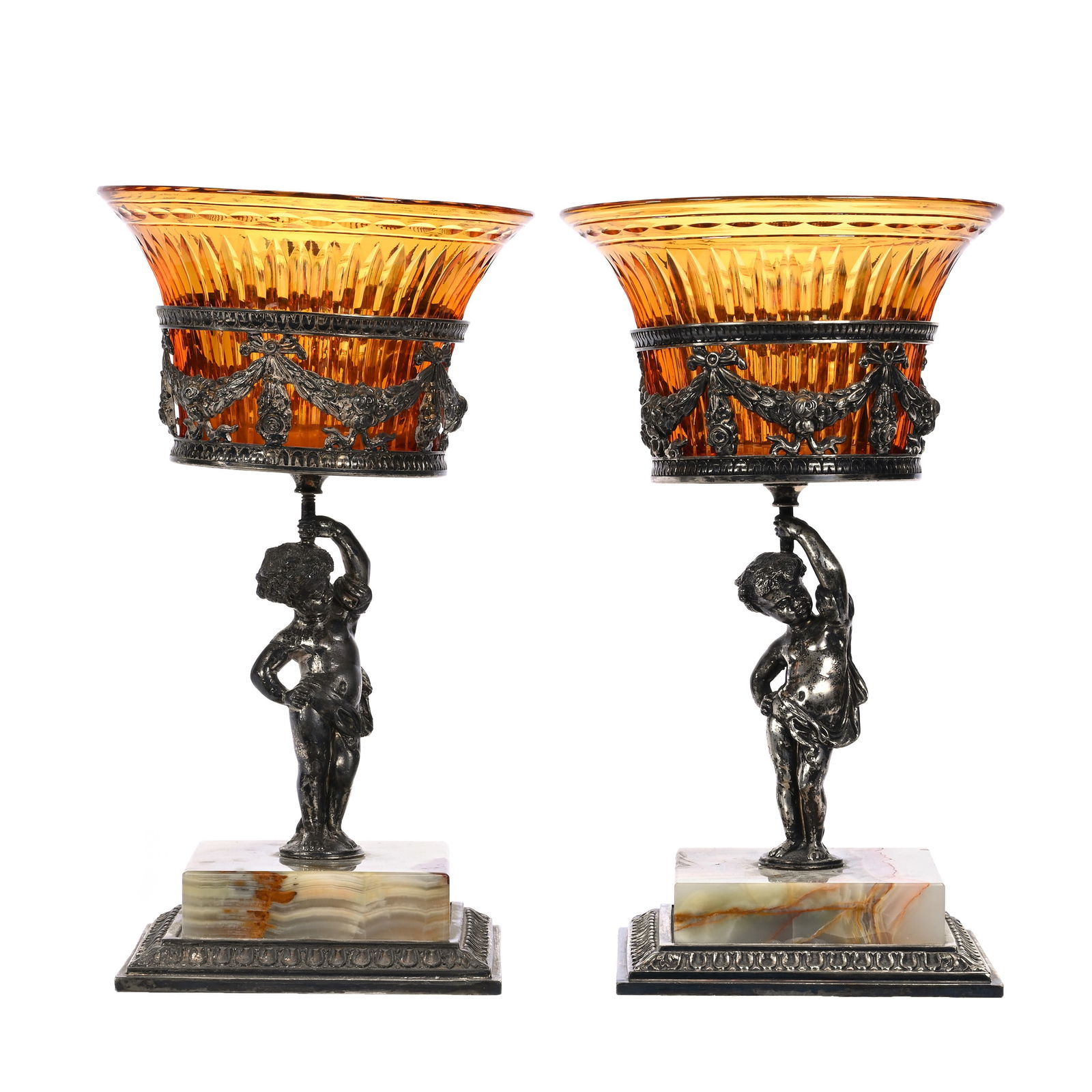 Pair Compotes Marked Pairpoint #C1413, ABCG (1 of 4)