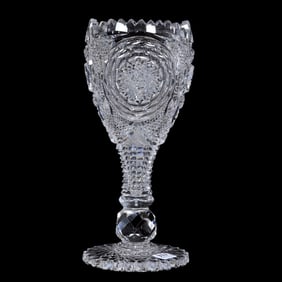 Chalice Vase, ABCG, Rose Window Pattern By Meriden