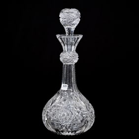 Decanter, American Brilliant Cut Glass, Mary Pattern