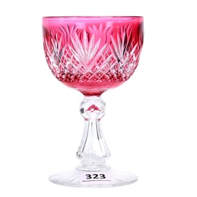 Wine Stem, ABCG, Cranberry Cut To Clear