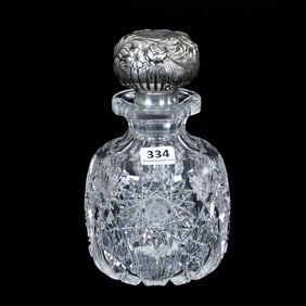 Cologne Bottle, ABCG, Chrysanthemum Pattern