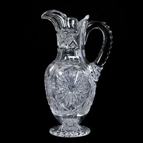Pedestal Pitcher, ABCG, Sunburst Pattern
