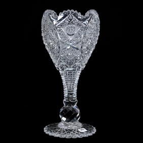 Chalice Vase, American Brilliant Cut Glass
