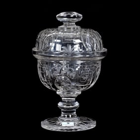 Covered Compote, ABCG, Signed Hawkes