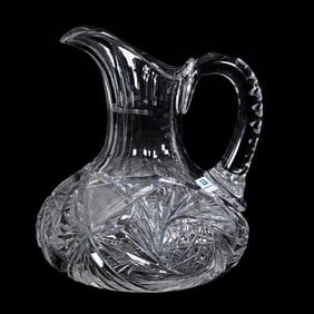 Pitcher, American Brilliant Cut Glass