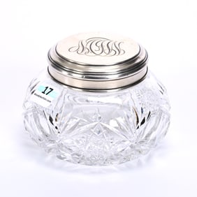 Powder Box, American Brilliant Cut Glass