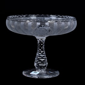 Compote, ABCG, Signed Hawkes Sheraton Pattern