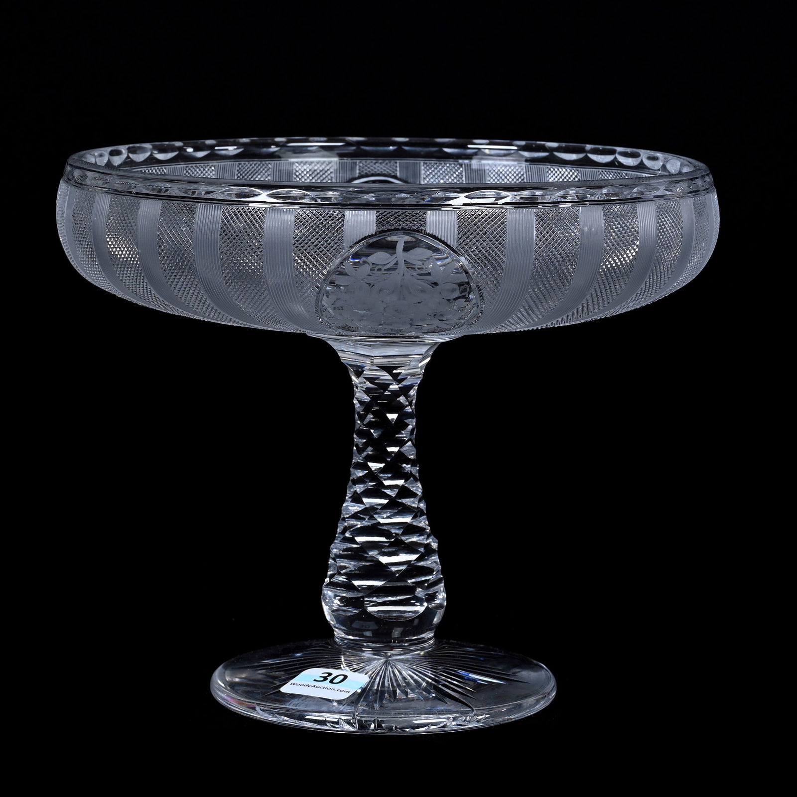 Compote, ABCG, Signed Hawkes Sheraton Pattern (1 of 3)