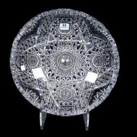 Bowl, Rolled Rim, American Brilliant Cut Glass