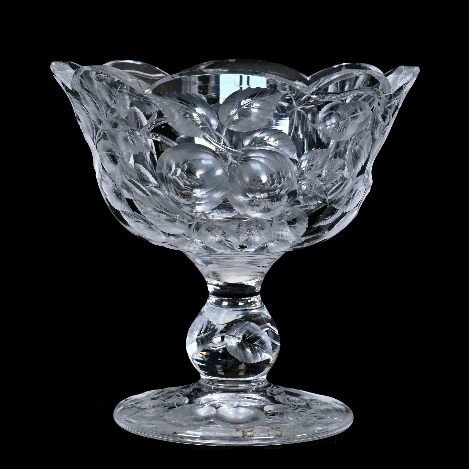 Small Compote, American Brilliant Cut Glass (1 of 4)