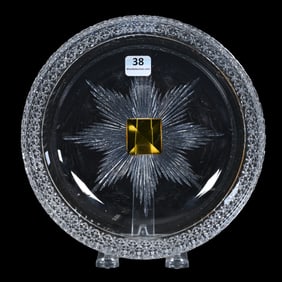 Bowl, American Brilliant Cut Glass, Signed Hawkes