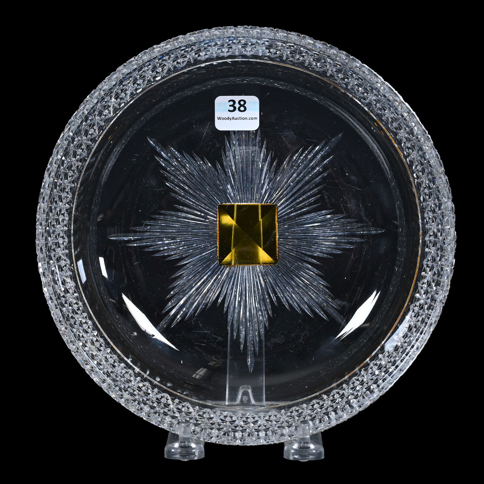 Bowl, American Brilliant Cut Glass, Signed Hawkes (1 of 5)