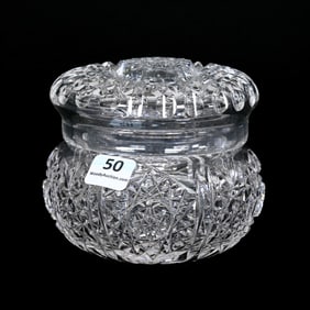 Powder Box, American Brilliant Cut Glass