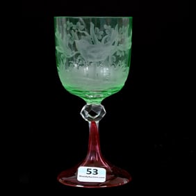 Wine Stem, BPCG, Solid Apple Green Bowl