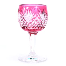 Wine Stem, ABCG, Cranberry Cut To Clear